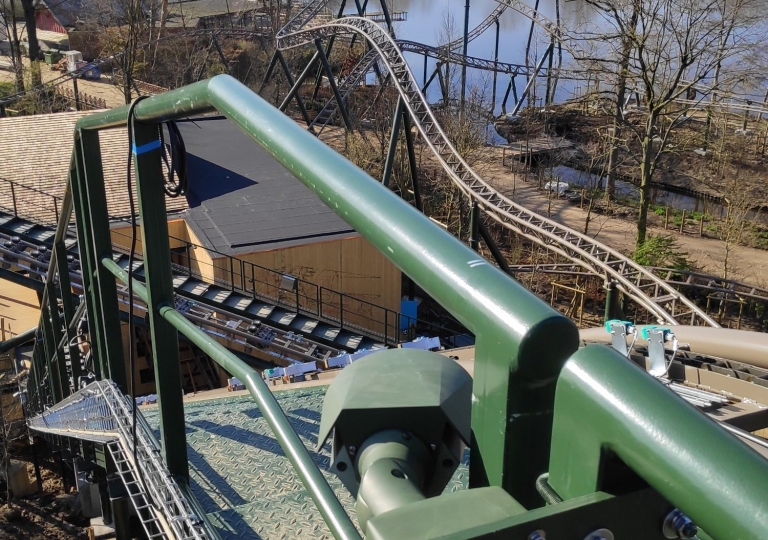 Veilligheidscamera in pretpark 